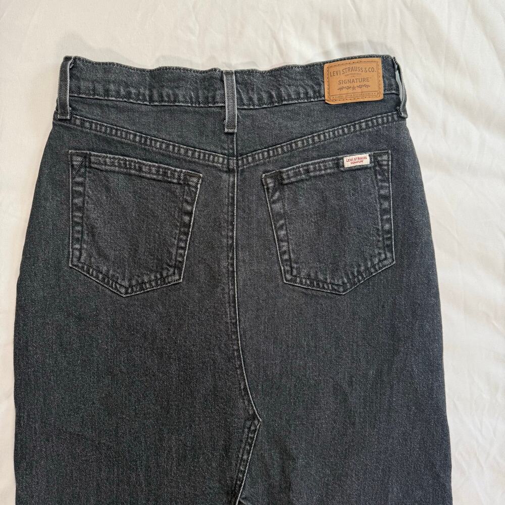 Levi's strauss signature Womens dark gray denim maxi skirt size 2 - Picture 8 of 9